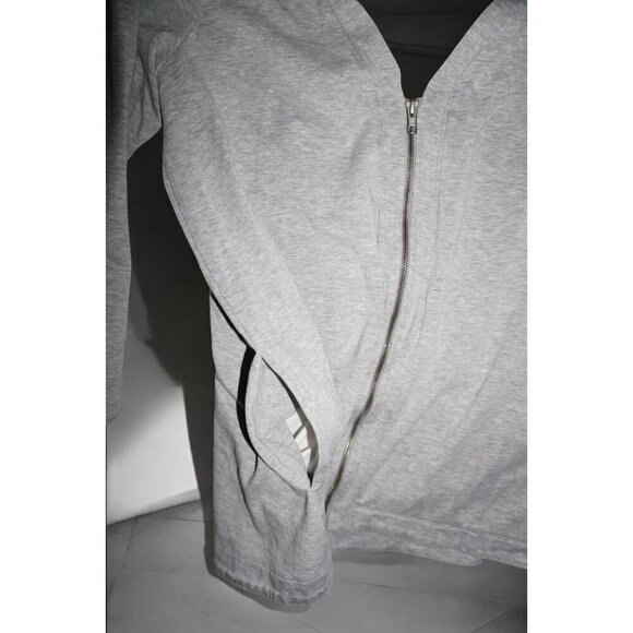 EILEEN FISHER Womens L Round-Neck Zip-Up Jacket in Metor (Gray) - Picture 11 of 12